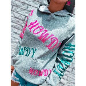 Howdy Howdy Howdy Sequin Embellished Hoodie